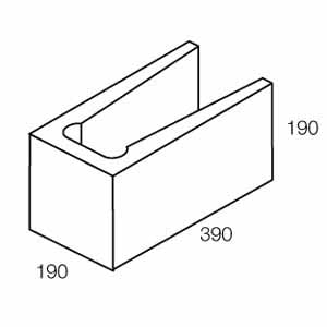 20.18 Concrete Block Deep Lintel 200 Series 190x190x390mm (Grey)