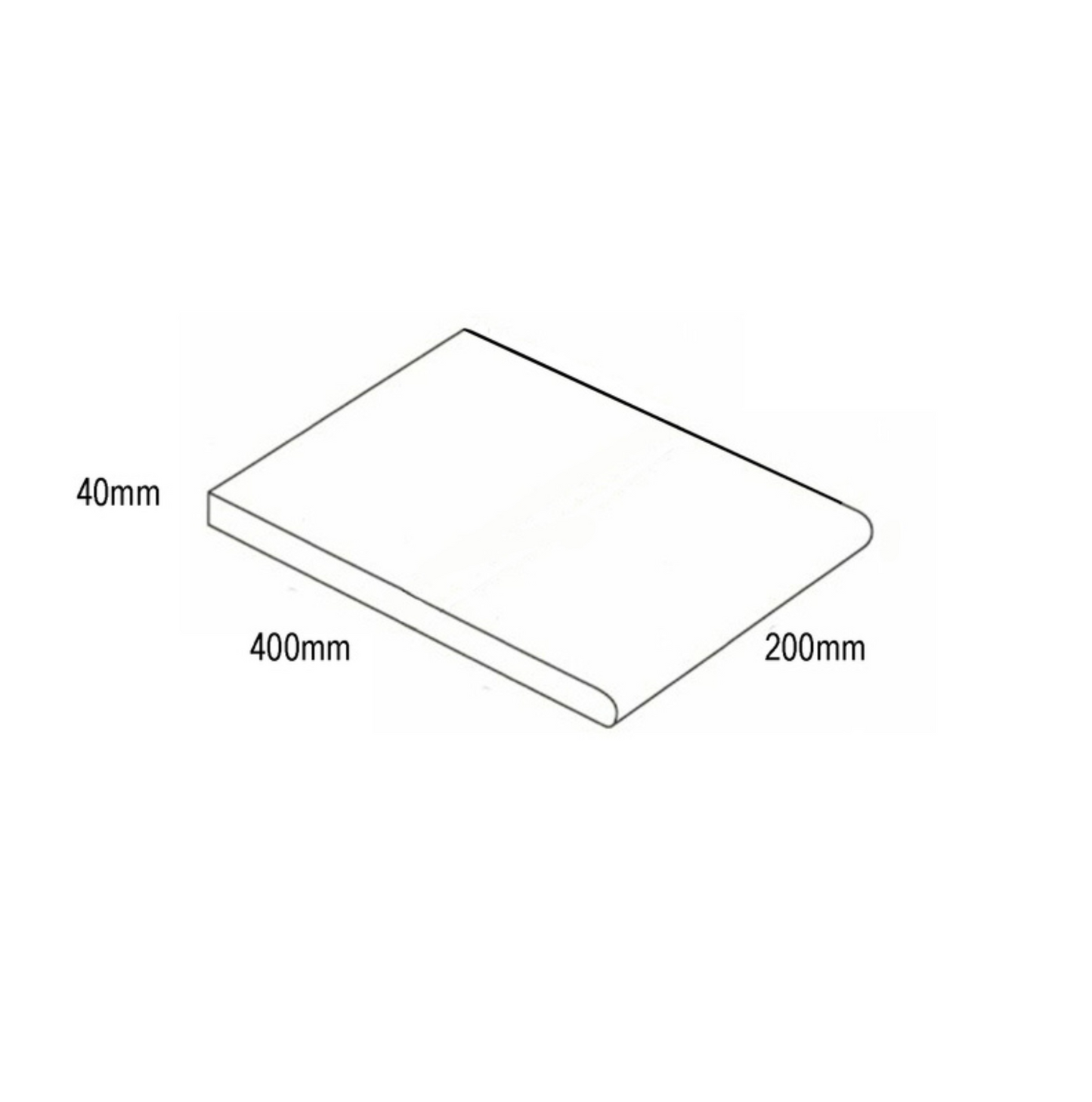 Limestone Bullnose Pool Pavers *200x400x40mm (Beech)