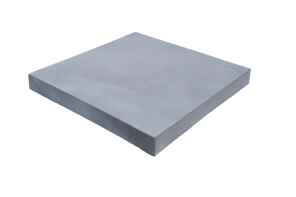 Rectangular concrete slab on a white background