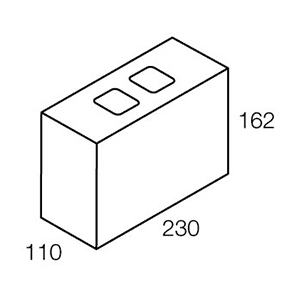 12.796ST Speed-E Brick Double Height Load-Bearing 230x110x162mm (Grey)