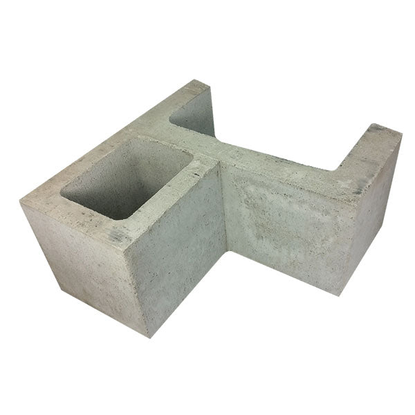 20.60 Concrete Block Bonded Pilaster Return 200 Series 390x390x190mm (Grey)