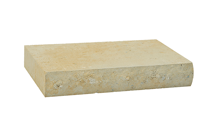 Beige stone slab on a white background