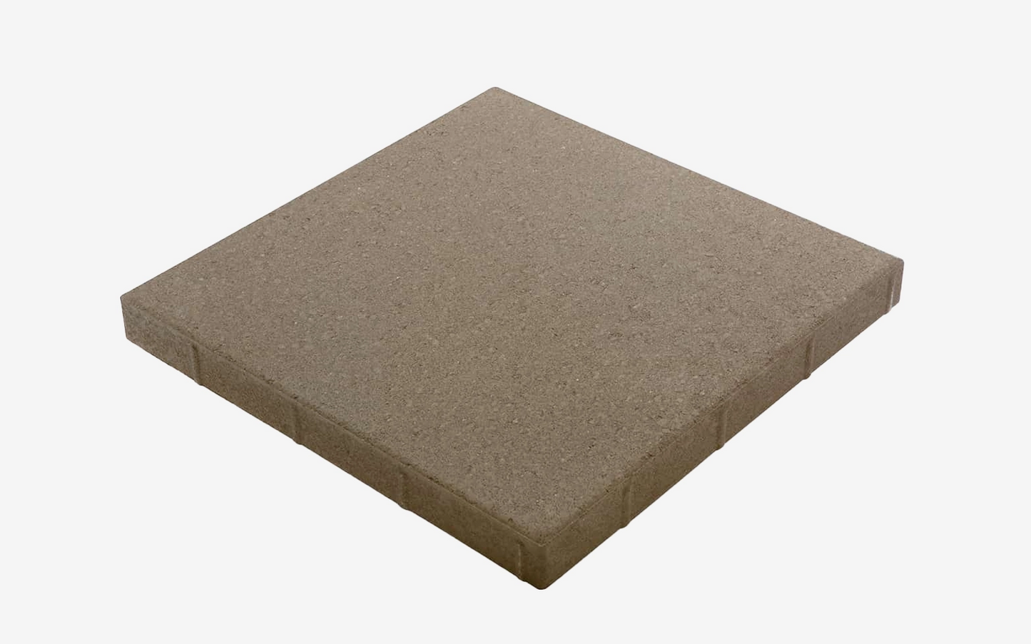 Square brown paver sample on a white background