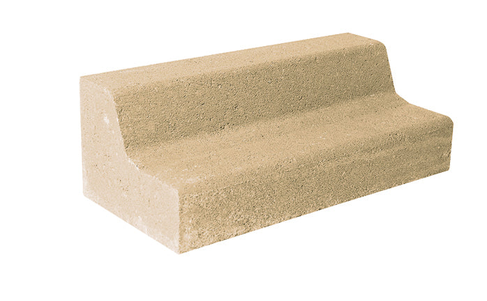 Beige lawn edge on a white background