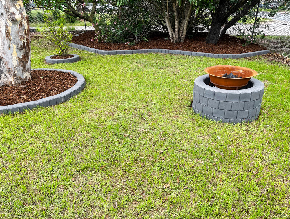 WedgeBlok Garden Edging Blocks 160/120x140x125mm (Charcoal)