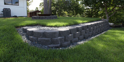 Gardenwall Standard Retaining Wall Blocks 295x203x125mm (Charcoal)