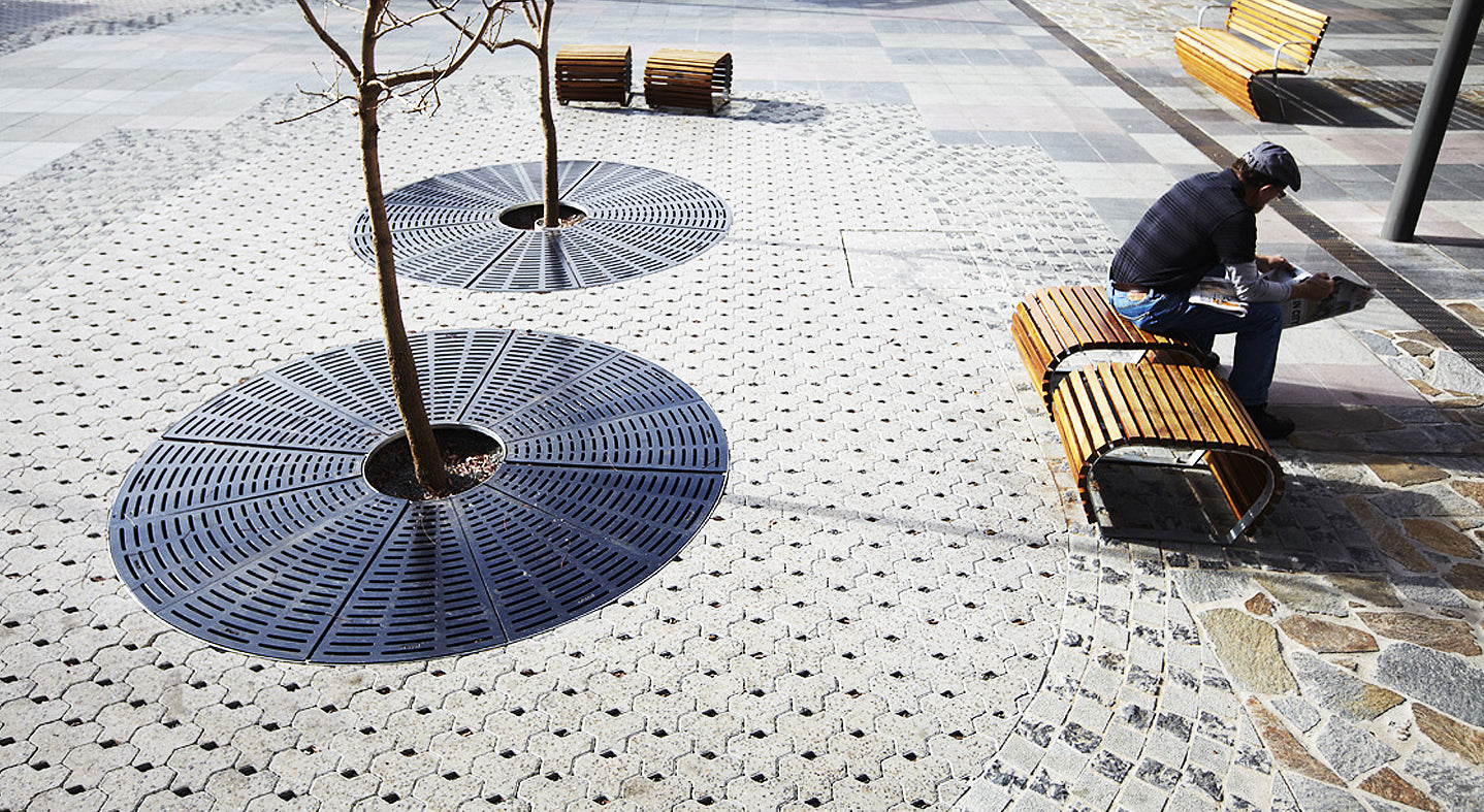 Ecotrihex 80 Pavers 181x89x80mm (Natural Grey)