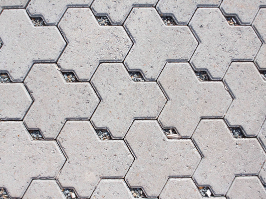 Ecotrihex 80 Pavers 181x89x80mm (Natural Grey)
