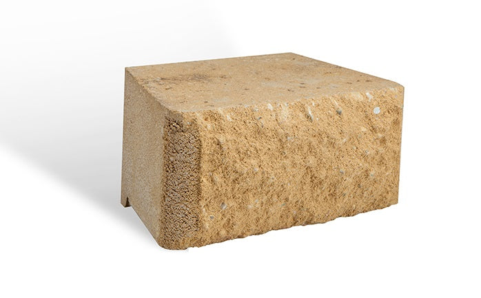 Hudson Stone Retaining Wall Blocks 200x130x100mm (Sunstone)