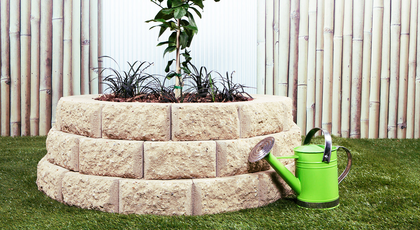 Hudson Stone Retaining Wall Blocks 200x130x100mm (Oatmeal)