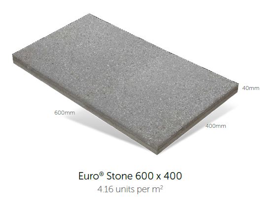 Euro Stone Pavers 600x400x40mm (Prague)