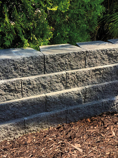 Gardenwall Flush-Face Retaining Wall Block 295x203x125mm (Charcoal)
