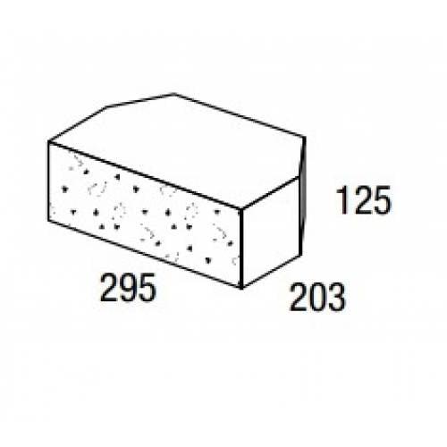 Gardenwall Flush-Face Retaining Wall Block 295x203x125mm (Charcoal)
