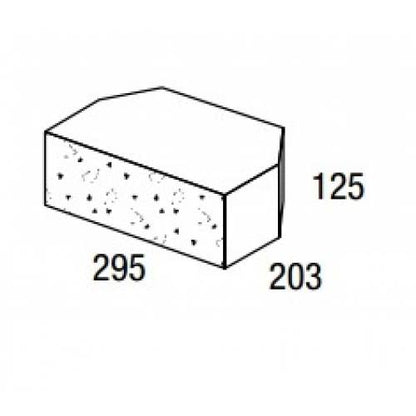 Gardenwall Flush-Face Retaining Wall Block 295x203x125mm (Charcoal)