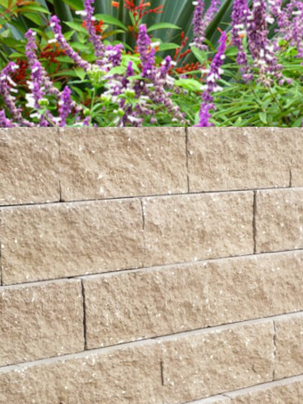 Gardenwall Flush-Face Retaining Wall Blocks 295x203x125mm (Light Sands)