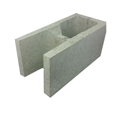 20.21A Concrete Block Knockout Bond Corner 200 Series 390x190x190mm (Grey)