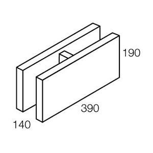 15.48 Concrete H Block 150 Series 390x140x190mm (Grey)