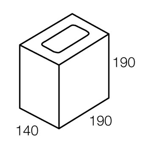 15.03 Concrete Block Half-Length 150 Series 190x140x190mm (Grey)