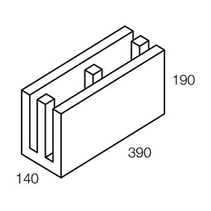 15.20 Concrete Block Knockout Bond Beam 150 Series 390x140x190mm (Grey)