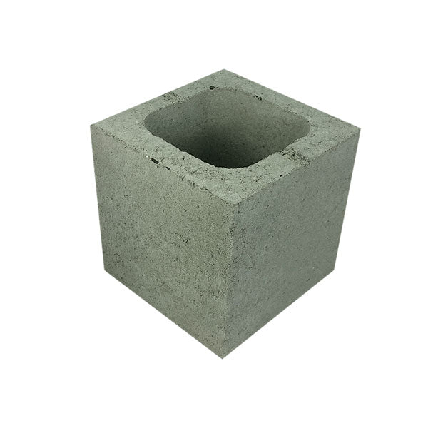 20.03 Concrete Block Half Length 190x190x190mm (Grey)