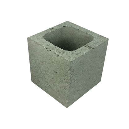 20.03 Concrete Block Half Length 190x190x190mm (Grey)