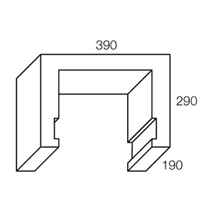 30.45 Concrete Block Cleanout Block 300 Series 390x290x190mm (Grey)
