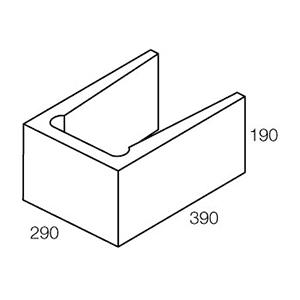 30.18 Concrete Block Deep Lintel 300 Series 190x290x390mm (Grey)