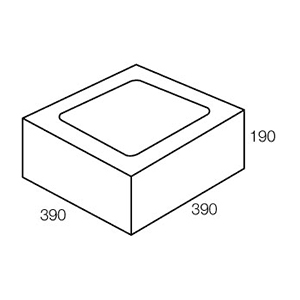 40.925 Concrete Block Pier 400 Series 390x390x190mm (Grey)