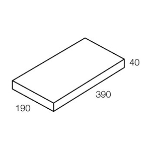 50.31 Coloured Concrete Block Cap Smooth Face 390x190x40mm (Charcoal)
