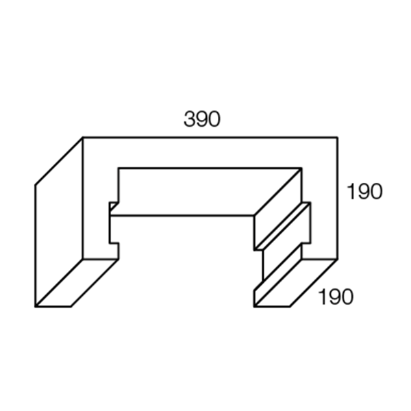 20.45 Concrete Block Cleanout 200 Series 390x190x190mm (Grey)