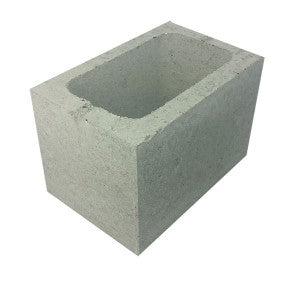 30.03 Concrete Block Half Length 300 Series 290x190x190mm (Grey) - Also 20.02 Concrete Block Three Quarter
