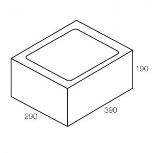 30.925 Concrete Block Single Core 300 Series 390x290x190mm (Grey)