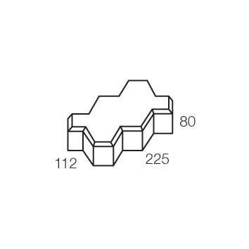 Interpave Pavers IP80 225x112x80mm (Charcoal)