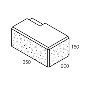 Linearwall Corner Retaining Wall Blocks 350x200x150mm (Beach)