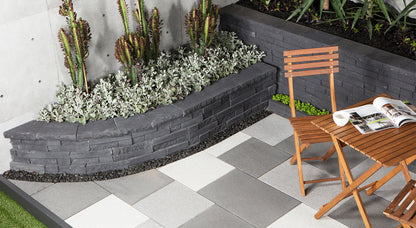 Natural Impressions Duostone Retaining Wall Blocks 300x160x100mm (Graphite)