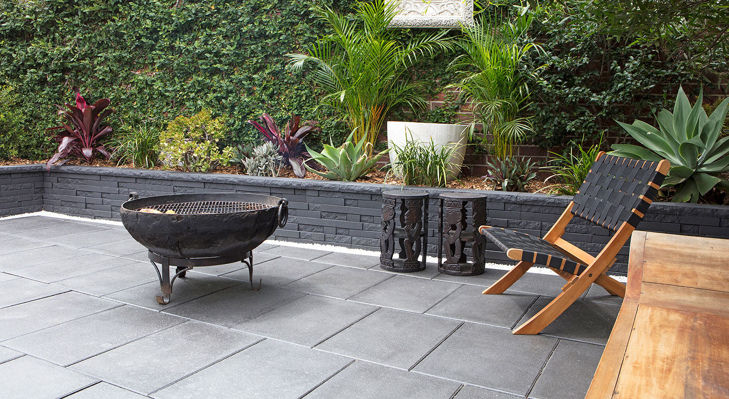 Natural Impressions Duostone Retaining Wall Blocks 300x160x100mm (Graphite)