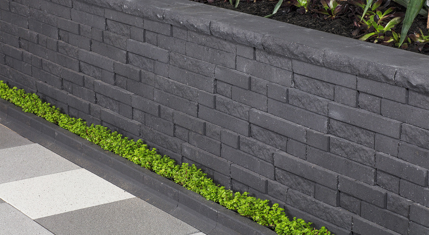 Natural Impressions Duostone Wall Cap 300x200x50mm (Graphite)