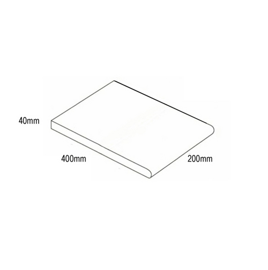 Limestone Bullnose Pool Pavers *200x400x40mm (Charcoal)