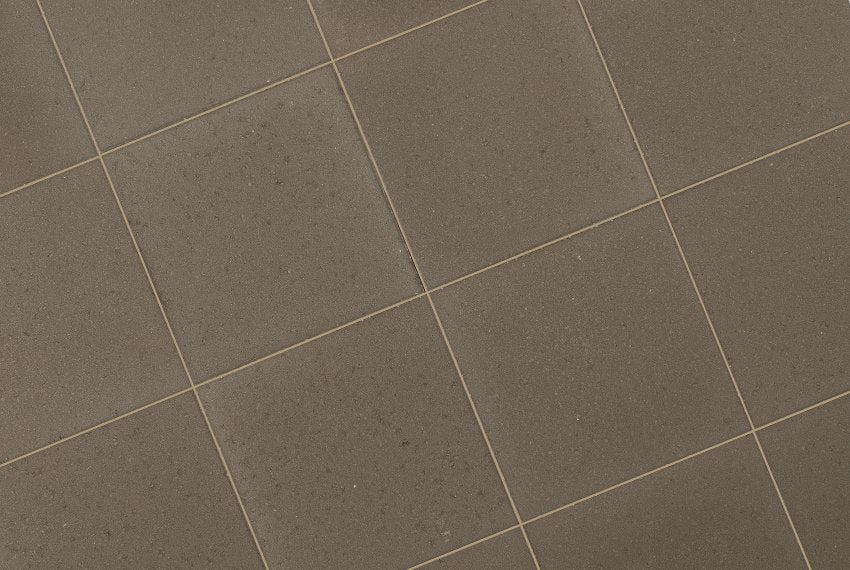 Close-up of brown tiles with a grid pattern