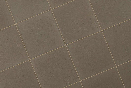 Close-up of brown tiles with a grid pattern
