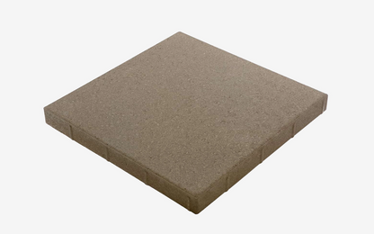 Square brown paver sample on a white background