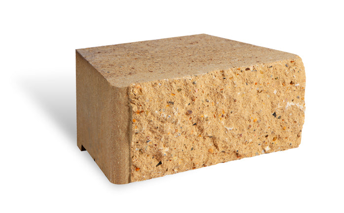 Windsor Stone Retaining Wall Block 295x203x130mm (Sunstone)