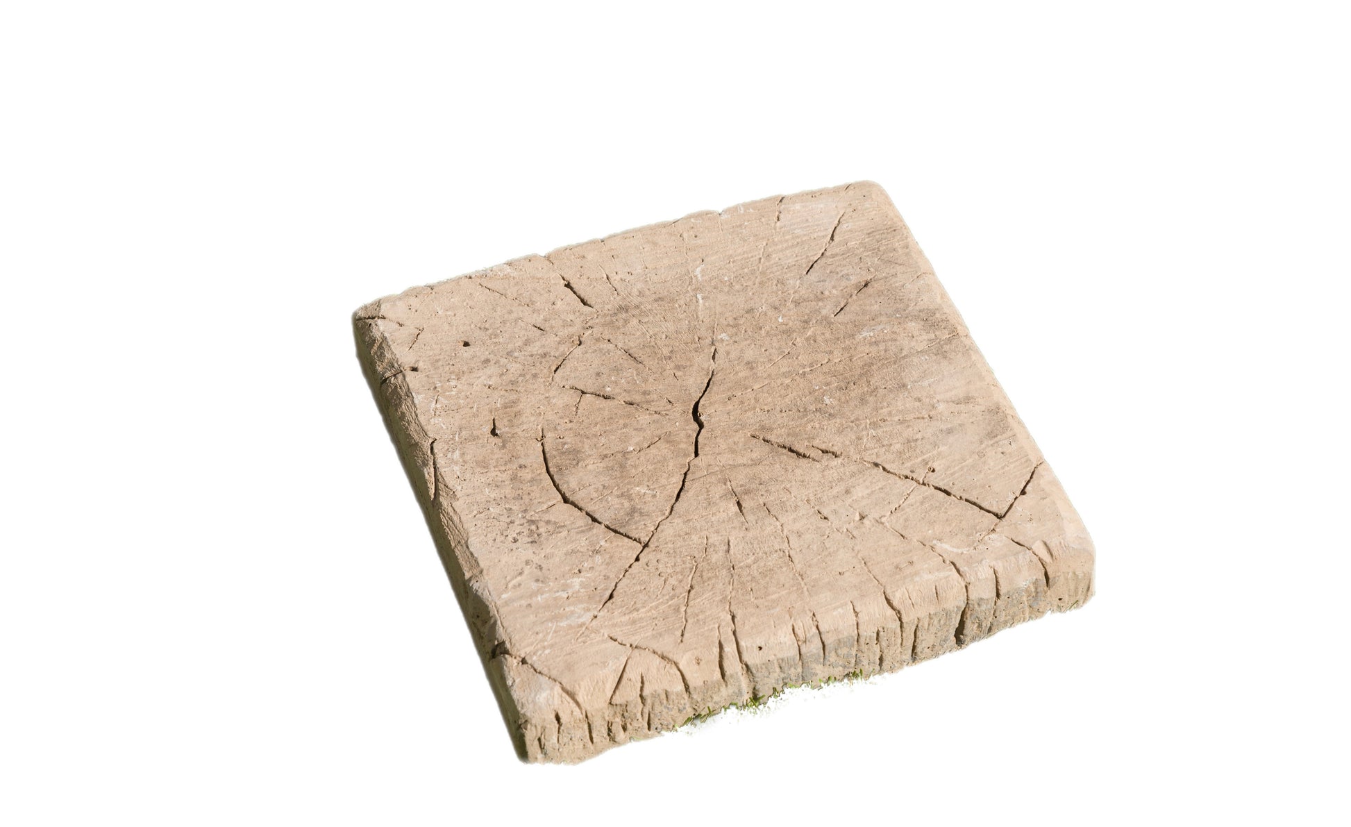 Square stone paver on a white background