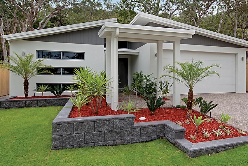 Versawall Right Corner Retaining Wall Blocks 390x215x200mm (Charcoal)