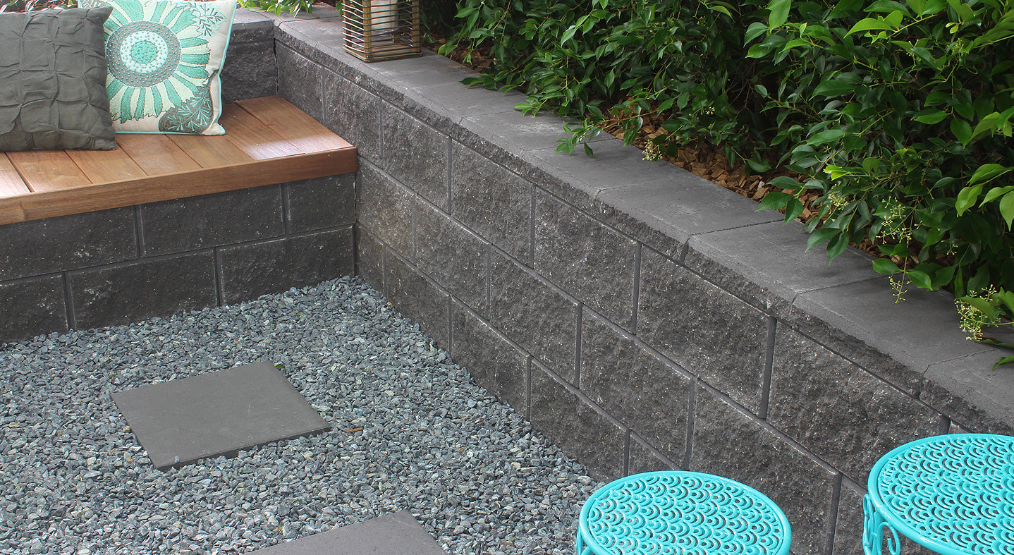 Versawall Retaining Wall Cap 300x250x60mm (Charcoal)