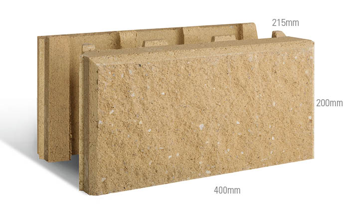 Versawall Retaining Wall Blocks 400x215x200mm (Oatmeal)