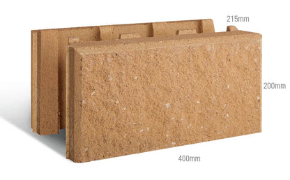 Versawall Retaining Wall Blocks 400x215x200mm (Sunstone)