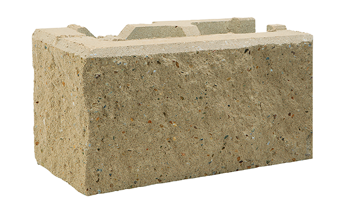 Concrete block on a white background