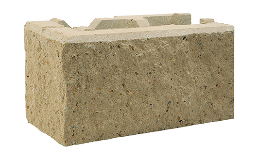 Concrete block on a white background