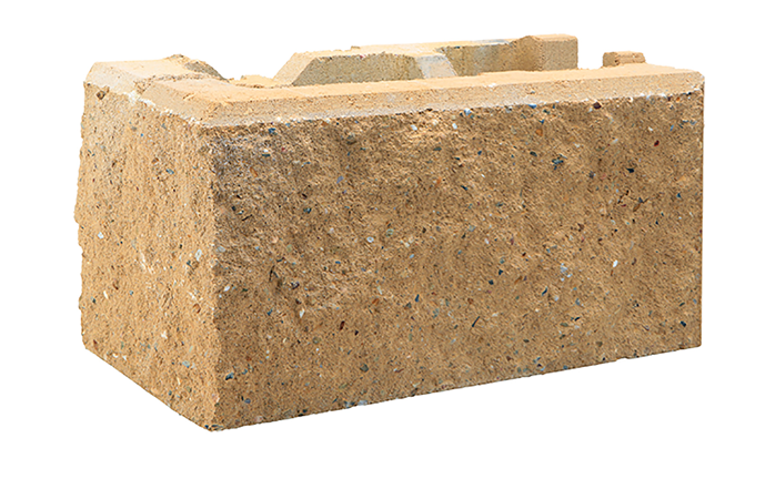 Concrete block on a white background